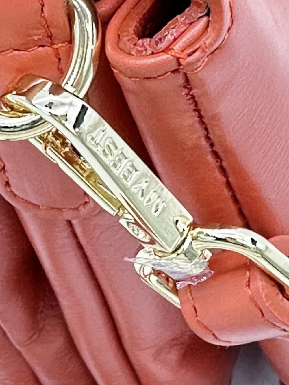 My Best Bag Firenze Viktoria Convertible Clutch Crossbody Bag Leather Papaya